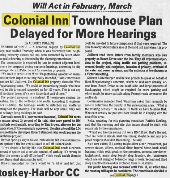 Colonial Inn - Jan 1981 Article (newer photo)